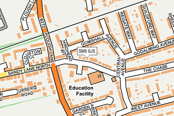 Map of SOUTH LONDON DRIVING SCHOOL LTD at local scale