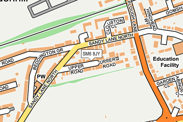 SM6 8JY map - OS OpenMap – Local (Ordnance Survey)