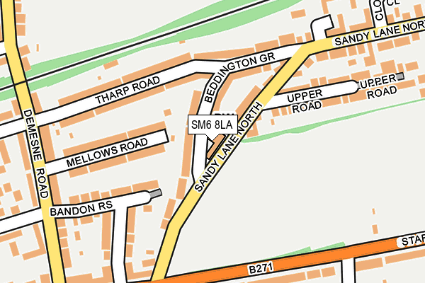 SM6 8LA map - OS OpenMap – Local (Ordnance Survey)