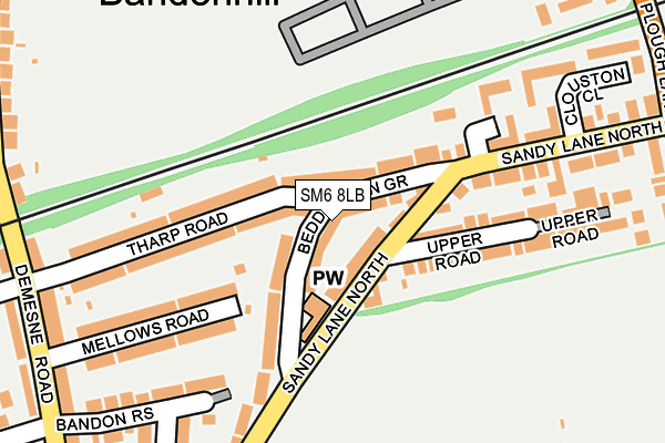 SM6 8LB map - OS OpenMap – Local (Ordnance Survey)