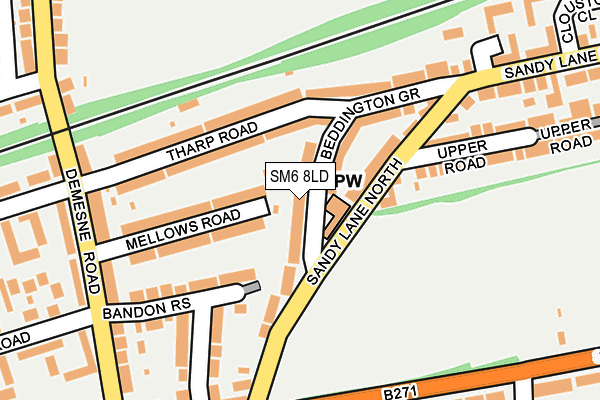 SM6 8LD map - OS OpenMap – Local (Ordnance Survey)