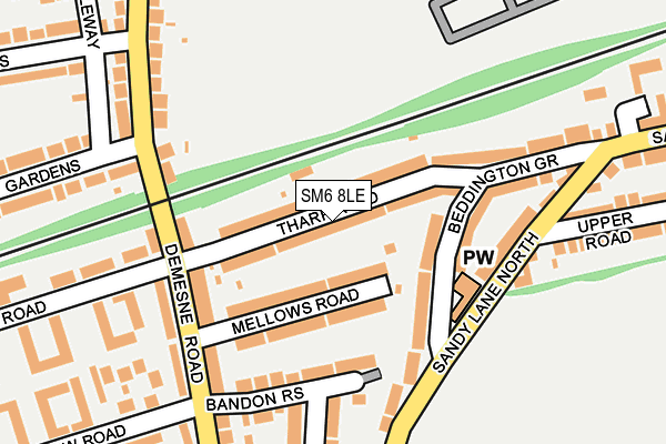 SM6 8LE map - OS OpenMap – Local (Ordnance Survey)