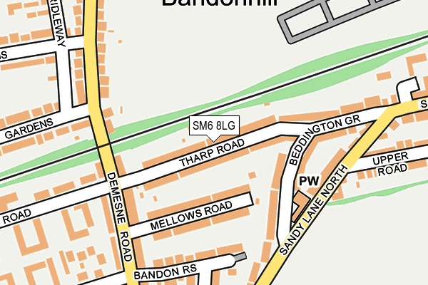 SM6 8LG map - OS OpenMap – Local (Ordnance Survey)