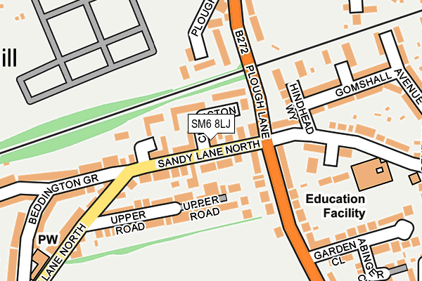 SM6 8LJ map - OS OpenMap – Local (Ordnance Survey)