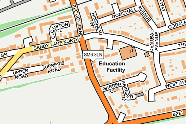 SM6 8LN map - OS OpenMap – Local (Ordnance Survey)