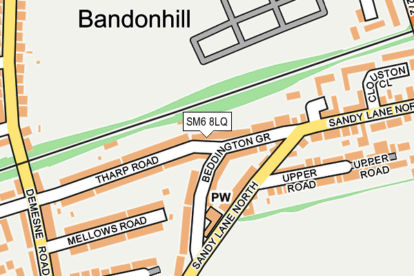 SM6 8LQ map - OS OpenMap – Local (Ordnance Survey)