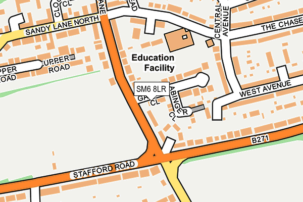 SM6 8LR map - OS OpenMap – Local (Ordnance Survey)