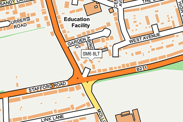SM6 8LT map - OS OpenMap – Local (Ordnance Survey)