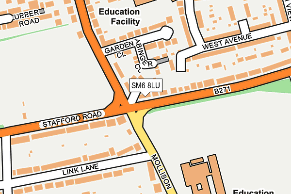 SM6 8LU map - OS OpenMap – Local (Ordnance Survey)