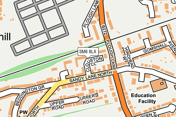 SM6 8LX map - OS OpenMap – Local (Ordnance Survey)