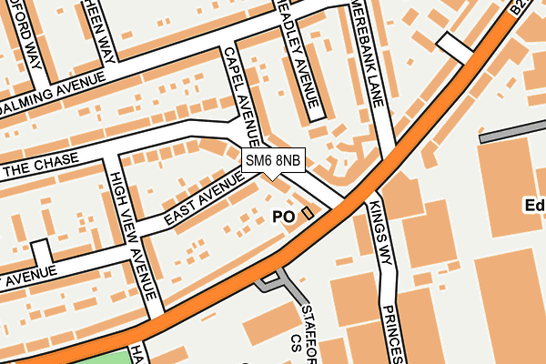 SM6 8NB map - OS OpenMap – Local (Ordnance Survey)