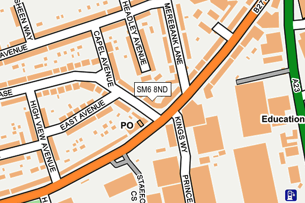 SM6 8ND map - OS OpenMap – Local (Ordnance Survey)