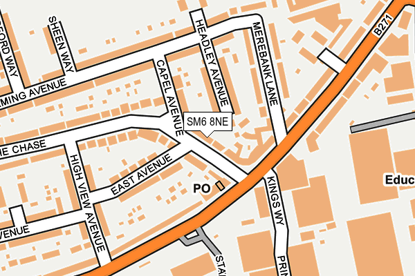SM6 8NE map - OS OpenMap – Local (Ordnance Survey)