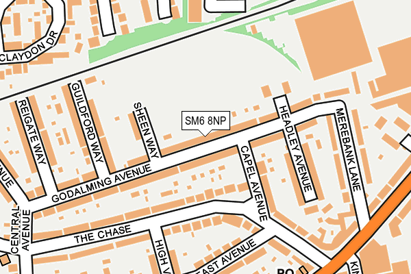 SM6 8NP map - OS OpenMap – Local (Ordnance Survey)