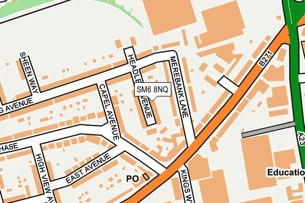 SM6 8NQ map - OS OpenMap – Local (Ordnance Survey)