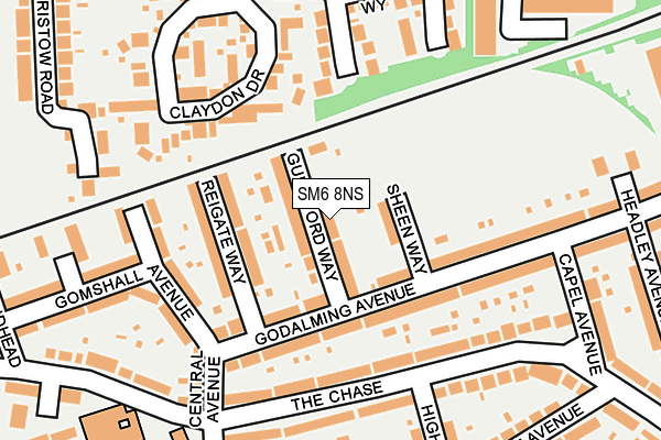SM6 8NS map - OS OpenMap – Local (Ordnance Survey)