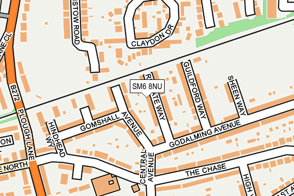 SM6 8NU map - OS OpenMap – Local (Ordnance Survey)