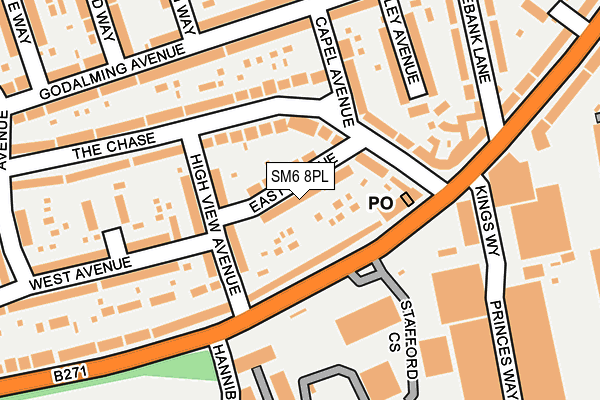 SM6 8PL map - OS OpenMap – Local (Ordnance Survey)
