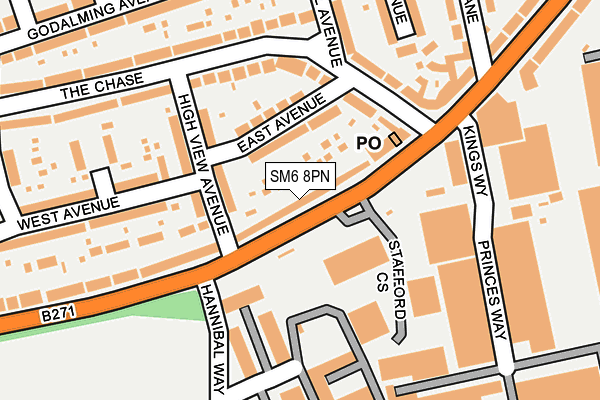 SM6 8PN map - OS OpenMap – Local (Ordnance Survey)