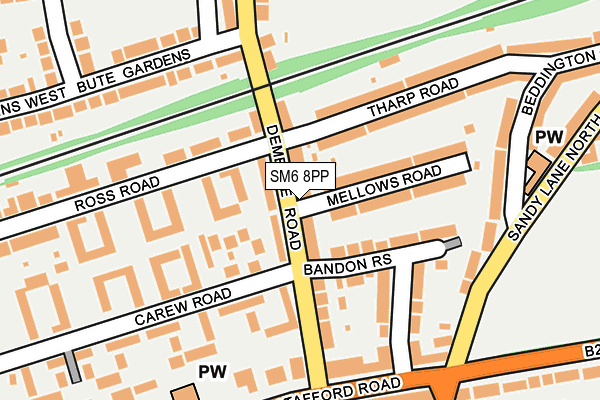 SM6 8PP map - OS OpenMap – Local (Ordnance Survey)