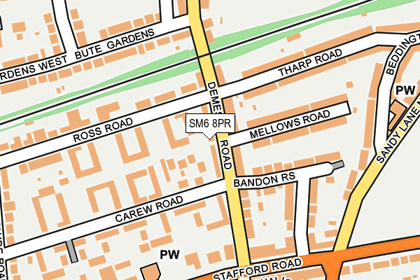 SM6 8PR map - OS OpenMap – Local (Ordnance Survey)