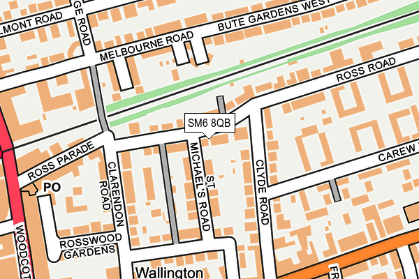 SM6 8QB map - OS OpenMap – Local (Ordnance Survey)