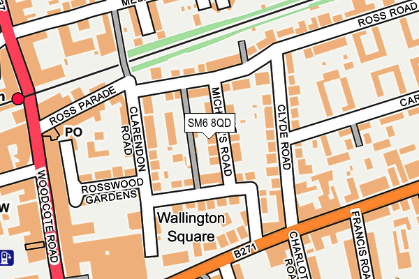SM6 8QD map - OS OpenMap – Local (Ordnance Survey)
