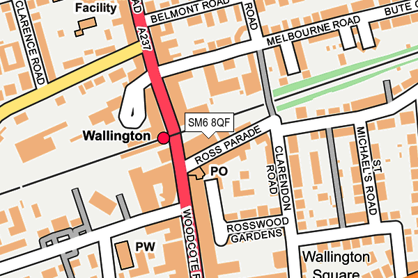 SM6 8QF map - OS OpenMap – Local (Ordnance Survey)