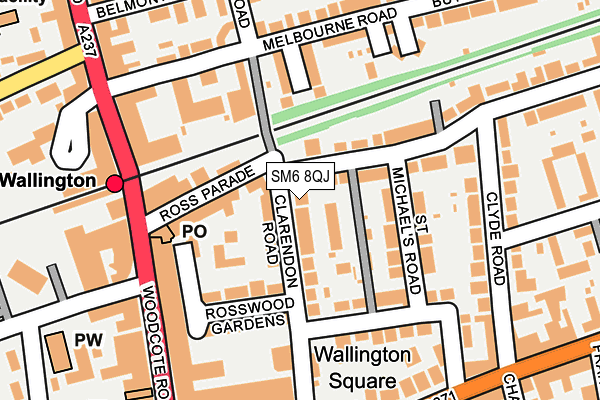 SM6 8QJ map - OS OpenMap – Local (Ordnance Survey)