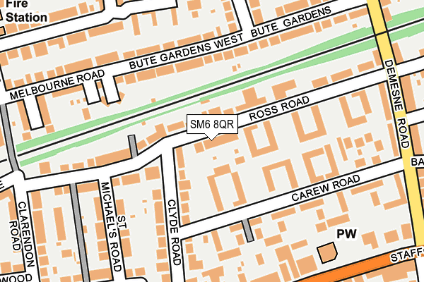 SM6 8QR map - OS OpenMap – Local (Ordnance Survey)