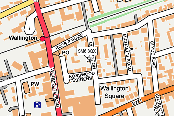 SM6 8QX map - OS OpenMap – Local (Ordnance Survey)