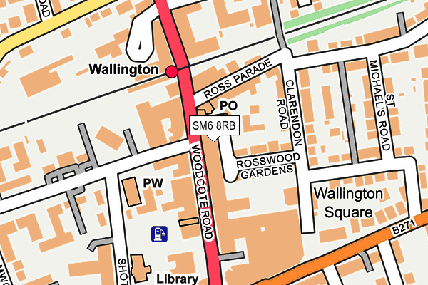 SM6 8RB map - OS OpenMap – Local (Ordnance Survey)