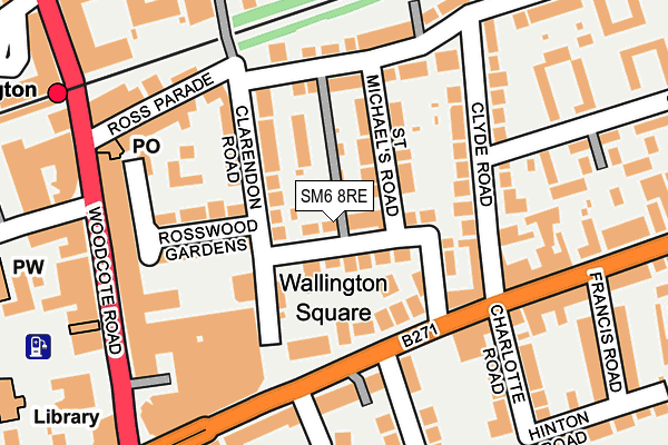 SM6 8RE map - OS OpenMap – Local (Ordnance Survey)