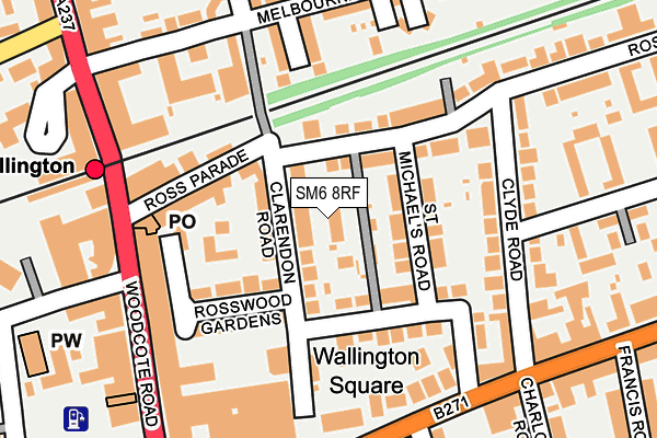 SM6 8RF map - OS OpenMap – Local (Ordnance Survey)