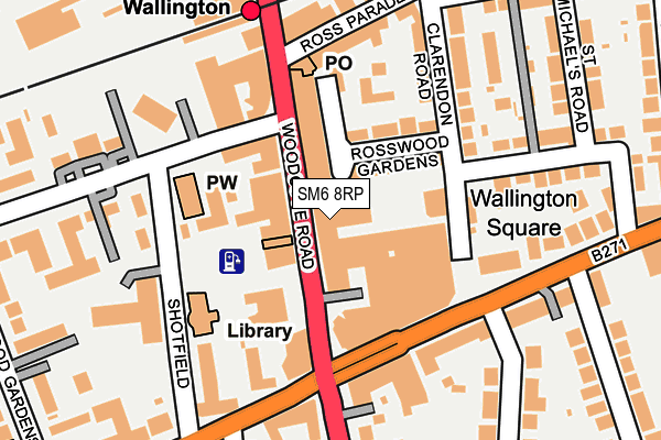 SM6 8RP map - OS OpenMap – Local (Ordnance Survey)