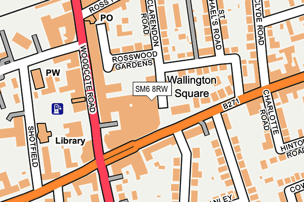SM6 8RW map - OS OpenMap – Local (Ordnance Survey)