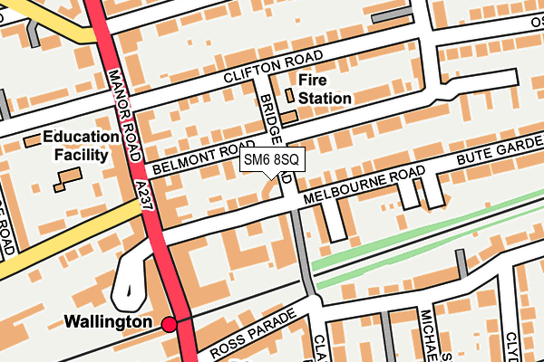 SM6 8SQ map - OS OpenMap – Local (Ordnance Survey)