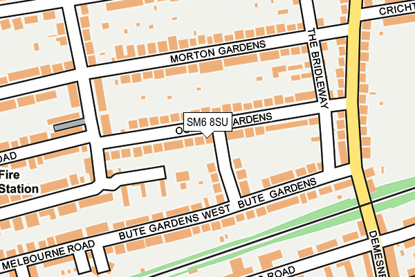 SM6 8SU map - OS OpenMap – Local (Ordnance Survey)