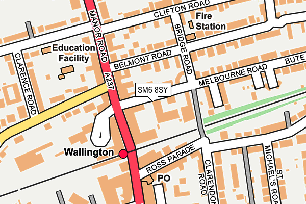 SM6 8SY map - OS OpenMap – Local (Ordnance Survey)