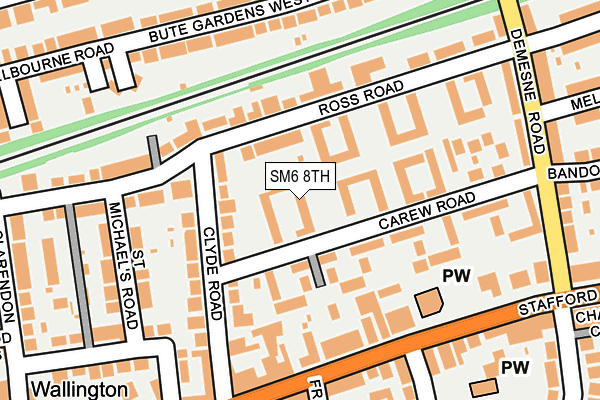 SM6 8TH map - OS OpenMap – Local (Ordnance Survey)