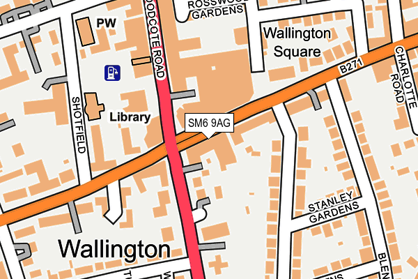 SM6 9AG map - OS OpenMap – Local (Ordnance Survey)