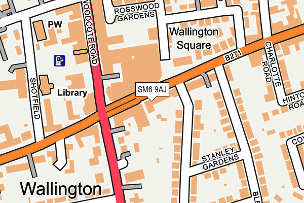 SM6 9AJ map - OS OpenMap – Local (Ordnance Survey)