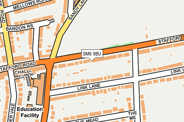 SM6 9BU map - OS OpenMap – Local (Ordnance Survey)