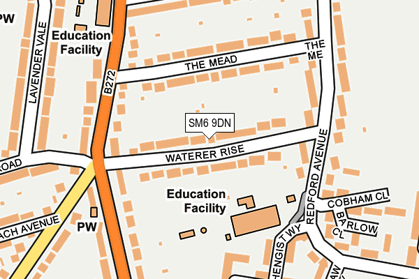 SM6 9DN map - OS OpenMap – Local (Ordnance Survey)