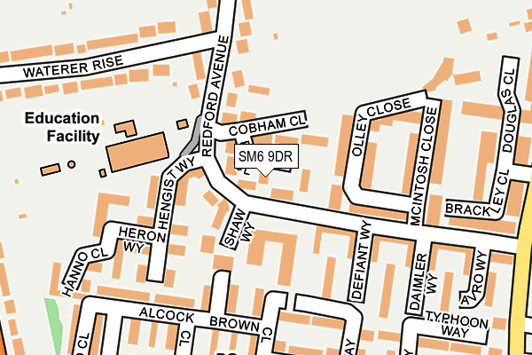 SM6 9DR map - OS OpenMap – Local (Ordnance Survey)