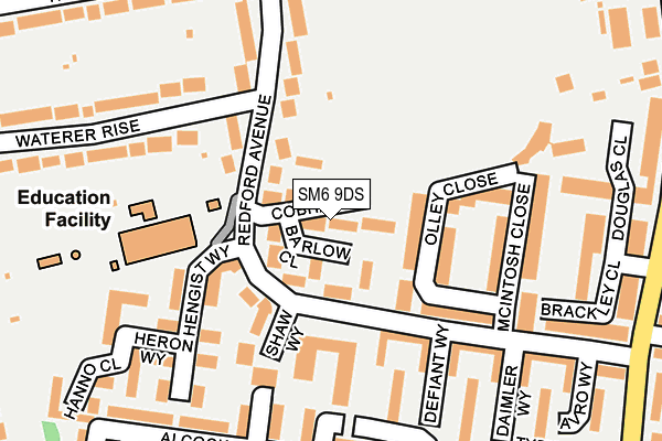 SM6 9DS map - OS OpenMap – Local (Ordnance Survey)