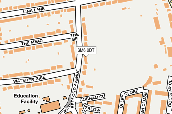 SM6 9DT map - OS OpenMap – Local (Ordnance Survey)