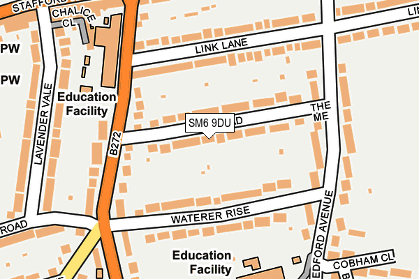 SM6 9DU map - OS OpenMap – Local (Ordnance Survey)