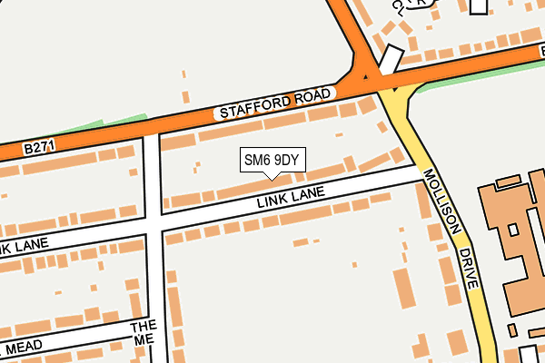 SM6 9DY map - OS OpenMap – Local (Ordnance Survey)