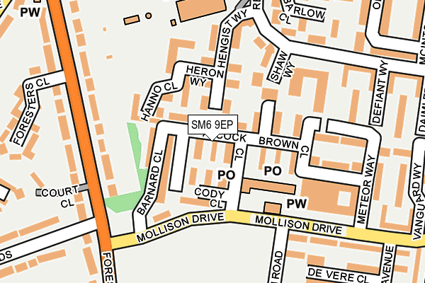 SM6 9EP map - OS OpenMap – Local (Ordnance Survey)